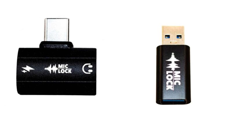 side by side mic lock data blockers